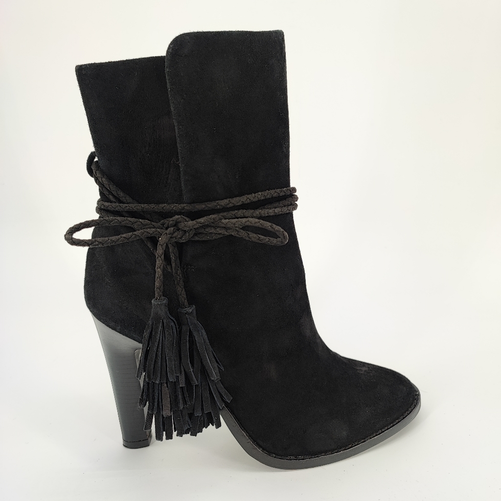 Joie Chap Women's Size 8.5 Us / 38.5 Eur Suede Black Heeled Boots
